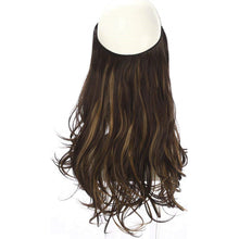 Load image into Gallery viewer, Synthetic Hair Extensions Fish Wire No Clips Fake Ombre Gradient Color Pink Blonde Brown Black Natural Wavy Hair Piece for Woman