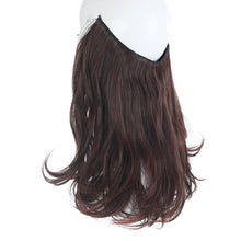 Load image into Gallery viewer, Synthetic Hair Extensions Fish Wire No Clips Fake Ombre Gradient Color Pink Blonde Brown Black Natural Wavy Hair Piece for Woman