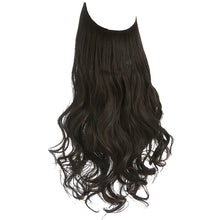 Load image into Gallery viewer, Synthetic Hair Extensions Fish Wire No Clips Fake Ombre Gradient Color Pink Blonde Brown Black Natural Wavy Hair Piece for Woman