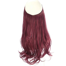 Load image into Gallery viewer, Synthetic Hair Extensions Fish Wire No Clips Fake Ombre Gradient Color Pink Blonde Brown Black Natural Wavy Hair Piece for Woman