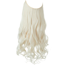 Load image into Gallery viewer, Synthetic Hair Extensions Fish Wire No Clips Fake Ombre Gradient Color Pink Blonde Brown Black Natural Wavy Hair Piece for Woman