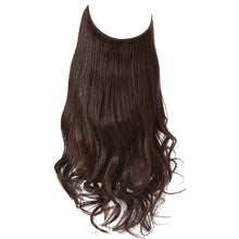 Load image into Gallery viewer, Synthetic Hair Extensions Fish Wire No Clips Fake Ombre Gradient Color Pink Blonde Brown Black Natural Wavy Hair Piece for Woman