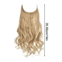 Load image into Gallery viewer, Synthetic Hair Extensions Fish Wire No Clips Fake Ombre Gradient Color Pink Blonde Brown Black Natural Wavy Hair Piece for Woman