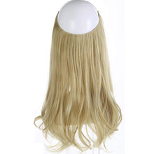 Load image into Gallery viewer, Synthetic Hair Extensions Fish Wire No Clips Fake Ombre Gradient Color Pink Blonde Brown Black Natural Wavy Hair Piece for Woman