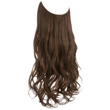 Load image into Gallery viewer, Synthetic Hair Extensions Fish Wire No Clips Fake Ombre Gradient Color Pink Blonde Brown Black Natural Wavy Hair Piece for Woman