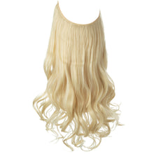 Load image into Gallery viewer, Synthetic Hair Extensions Fish Wire No Clips Fake Ombre Gradient Color Pink Blonde Brown Black Natural Wavy Hair Piece for Woman