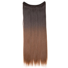 Load image into Gallery viewer, Synthetic Hair Extension Adjusted One Piece Wig Invisible Long Straight Hair fish wire Wig Not Easy To Break Women's Gradient Colored Wigs