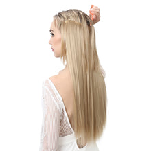 Load image into Gallery viewer, Synthetic Hair Extension Adjusted One Piece Wig Invisible Long Straight Hair fish wire Wig Not Easy To Break Women's Gradient Colored Wigs