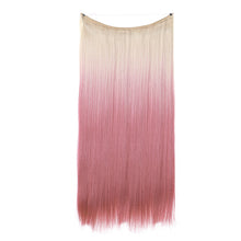 Load image into Gallery viewer, Synthetic Hair Extension Adjusted One Piece Wig Invisible Long Straight Hair fish wire Wig Not Easy To Break Women's Gradient Colored Wigs