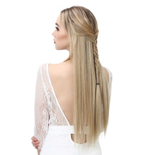 Load image into Gallery viewer, Synthetic Hair Extension Adjusted One Piece Wig Invisible Long Straight Hair fish wire Wig Not Easy To Break Women's Gradient Colored Wigs