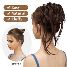 Load image into Gallery viewer, Synthetic Elastic Messy Bun Hairpieces Curly Scrunchie Fluffy Wig Chignon Band Updo Donut for Women Natural Hair Band