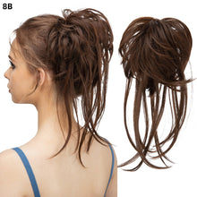 Load image into Gallery viewer, Synthetic Elastic Messy Bun Hairpieces Curly Scrunchie Fluffy Wig Chignon Band Updo Donut for Women Natural Hair Band