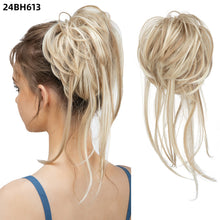 Load image into Gallery viewer, Synthetic Elastic Messy Bun Hairpieces Curly Scrunchie Fluffy Wig Chignon Band Updo Donut for Women Natural Hair Band
