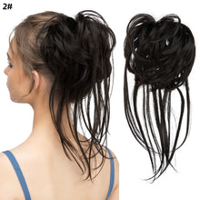 Load image into Gallery viewer, Synthetic Elastic Messy Bun Hairpieces Curly Scrunchie Fluffy Wig Chignon Band Updo Donut for Women Natural Hair Band