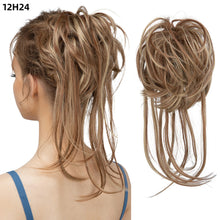 Load image into Gallery viewer, Synthetic Elastic Messy Bun Hairpieces Curly Scrunchie Fluffy Wig Chignon Band Updo Donut for Women Natural Hair Band