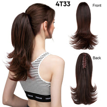 Load image into Gallery viewer, Synthetic Claw Clip in Ponytail Hair Extensions Hairpiece False Blonde Hair Wavy False Pigtail with Elastic Band Horse Tail Women Wig