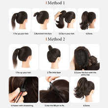 Load image into Gallery viewer, Synthetic Claw Clip in Ponytail Hair Extensions Hairpiece False Blonde Hair Wavy False Pigtail with Elastic Band Horse Tail Women Wig