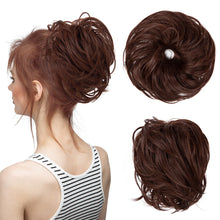 Load image into Gallery viewer, Elastic Synthetic Fake Hair Bun Curly Band Fake Hair Circles Natural Fluffy with Long Whiskers Curly Hair Circles Women Wig