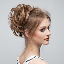 Load image into Gallery viewer, Elastic Synthetic Fake Hair Bun Curly Band Fake Hair Circles Natural Fluffy with Long Whiskers Curly Hair Circles Women Wig