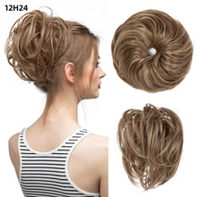 Load image into Gallery viewer, Elastic Synthetic Fake Hair Bun Curly Band Fake Hair Circles Natural Fluffy with Long Whiskers Curly Hair Circles Women Wig