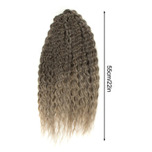 Load image into Gallery viewer, 3pcs/bag 22 Inch Gradient Curly Hair Ariel Hair Water Wave Twist Crochet Hair Synthetic Braid Hair Blonde Pink Deep Wave Braiding Hair Extension