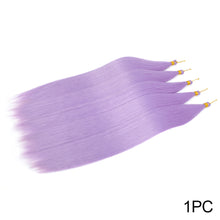 Load image into Gallery viewer, Soft Chemical Fiber Hair Straight Pony Hair Bundles Crochet Braids Hair Synthetic Braiding Hair Ombre Brown Crochet Women Hair Extensions