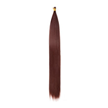 Load image into Gallery viewer, Soft Chemical Fiber Hair Straight Pony Hair Bundles Crochet Braids Hair Synthetic Braiding Hair Ombre Brown Crochet Women Hair Extensions