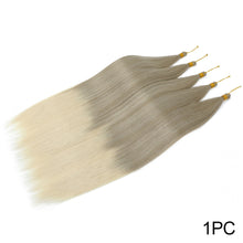 Load image into Gallery viewer, Soft Chemical Fiber Hair Straight Pony Hair Bundles Crochet Braids Hair Synthetic Braiding Hair Ombre Brown Crochet Women Hair Extensions