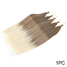 Load image into Gallery viewer, Soft Chemical Fiber Hair Straight Pony Hair Bundles Crochet Braids Hair Synthetic Braiding Hair Ombre Brown Crochet Women Hair Extensions