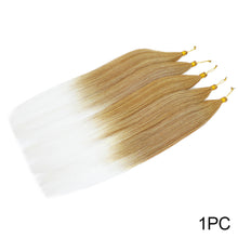 Load image into Gallery viewer, Soft Chemical Fiber Hair Straight Pony Hair Bundles Crochet Braids Hair Synthetic Braiding Hair Ombre Brown Crochet Women Hair Extensions