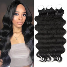 Load image into Gallery viewer, Synthetic Hair Body Wave Crochet Hair Soft False Hair Long Goddess Braids Fashion Natural Wavy Ombre Women Hair Extensions