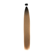 Load image into Gallery viewer, Fashion Gradient Straight Hair Extensions Ombre Blonde Hair Bundles Super Long Hair Synthetic 24 Inch Straight Women False Hair Piece
