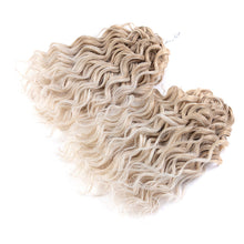 Load image into Gallery viewer, 10 Inches Deep Wavy Twist Hair Extensions Crochet Hair Synthetic Afro Curly Hair Braids High Temperature Fiber Braiding False Hair Piece