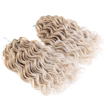 Load image into Gallery viewer, 10 Inches Deep Wavy Twist Hair Extensions Crochet Hair Synthetic Afro Curly Hair Braids High Temperature Fiber Braiding False Hair Piece