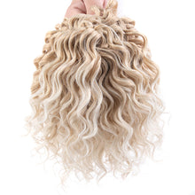 Load image into Gallery viewer, 10 Inches Deep Wavy Twist Hair Extensions Crochet Hair Synthetic Afro Curly Hair Braids High Temperature Fiber Braiding False Hair Piece