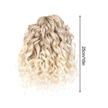 Load image into Gallery viewer, 10 Inches Deep Wavy Twist Hair Extensions Crochet Hair Synthetic Afro Curly Hair Braids High Temperature Fiber Braiding False Hair Piece