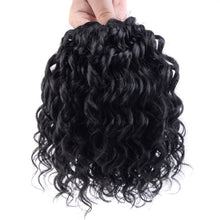 Load image into Gallery viewer, 10 Inches Deep Wavy Twist Hair Extensions Crochet Hair Synthetic Afro Curly Hair Braids High Temperature Fiber Braiding False Hair Piece