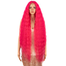 Load image into Gallery viewer, Long Lace Synthetic Hair Wigs Women 42inch Ombre Blonde Pink Water Wavy Long Curly Hair Wig Cosplay Hair Extensions