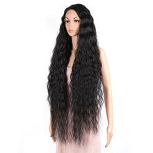 Load image into Gallery viewer, Long Lace Synthetic Hair Wigs Women 42inch Ombre Blonde Pink Water Wavy Long Curly Hair Wig Cosplay Hair Extensions