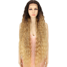 Load image into Gallery viewer, Long Lace Synthetic Hair Wigs Women 42inch Ombre Blonde Pink Water Wavy Long Curly Hair Wig Cosplay Hair Extensions