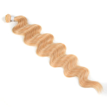 Load image into Gallery viewer, Fashion Wave Curly Hair Wave Ponytail Hair Bundles Soft Long Synthetic Hair Weave Ombre Brown Blonde 26 Inch Hair Extensions