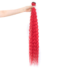 Load image into Gallery viewer, Hair Extensions Fashion Long Women Hair Curtains Loose Deep Wave Hair Bundles Extensions Chemical Fiber Curly Wigs False Hair Piece