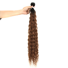 Load image into Gallery viewer, Hair Extensions Fashion Long Women Hair Curtains Loose Deep Wave Hair Bundles Extensions Chemical Fiber Curly Wigs False Hair Piece