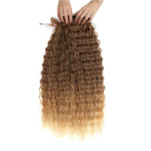 Load image into Gallery viewer, Hair Extensions Fashion Long Women Hair Curtains Loose Deep Wave Hair Bundles Extensions Chemical Fiber Curly Wigs False Hair Piece