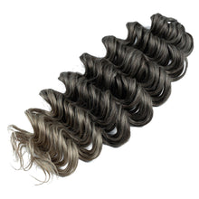 Load image into Gallery viewer, 24" Women Deep Wavy Twist Crochet Gradient Hair Synthetic Afro Curly Hair Crochet Braids Ombre Blonde Braiding Hair Extensions