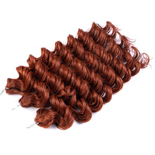 Load image into Gallery viewer, 24" Women Deep Wavy Twist Crochet Gradient Hair Synthetic Afro Curly Hair Crochet Braids Ombre Blonde Braiding Hair Extensions