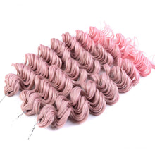 Load image into Gallery viewer, 24" Women Deep Wavy Twist Crochet Gradient Hair Synthetic Afro Curly Hair Crochet Braids Ombre Blonde Braiding Hair Extensions