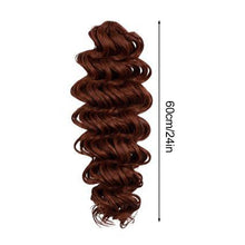 Load image into Gallery viewer, 24" Women Deep Wavy Twist Crochet Gradient Hair Synthetic Afro Curly Hair Crochet Braids Ombre Blonde Braiding Hair Extensions