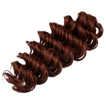 Load image into Gallery viewer, 24" Women Deep Wavy Twist Crochet Gradient Hair Synthetic Afro Curly Hair Crochet Braids Ombre Blonde Braiding Hair Extensions