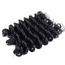 Load image into Gallery viewer, 24" Women Deep Wavy Twist Crochet Gradient Hair Synthetic Afro Curly Hair Crochet Braids Ombre Blonde Braiding Hair Extensions